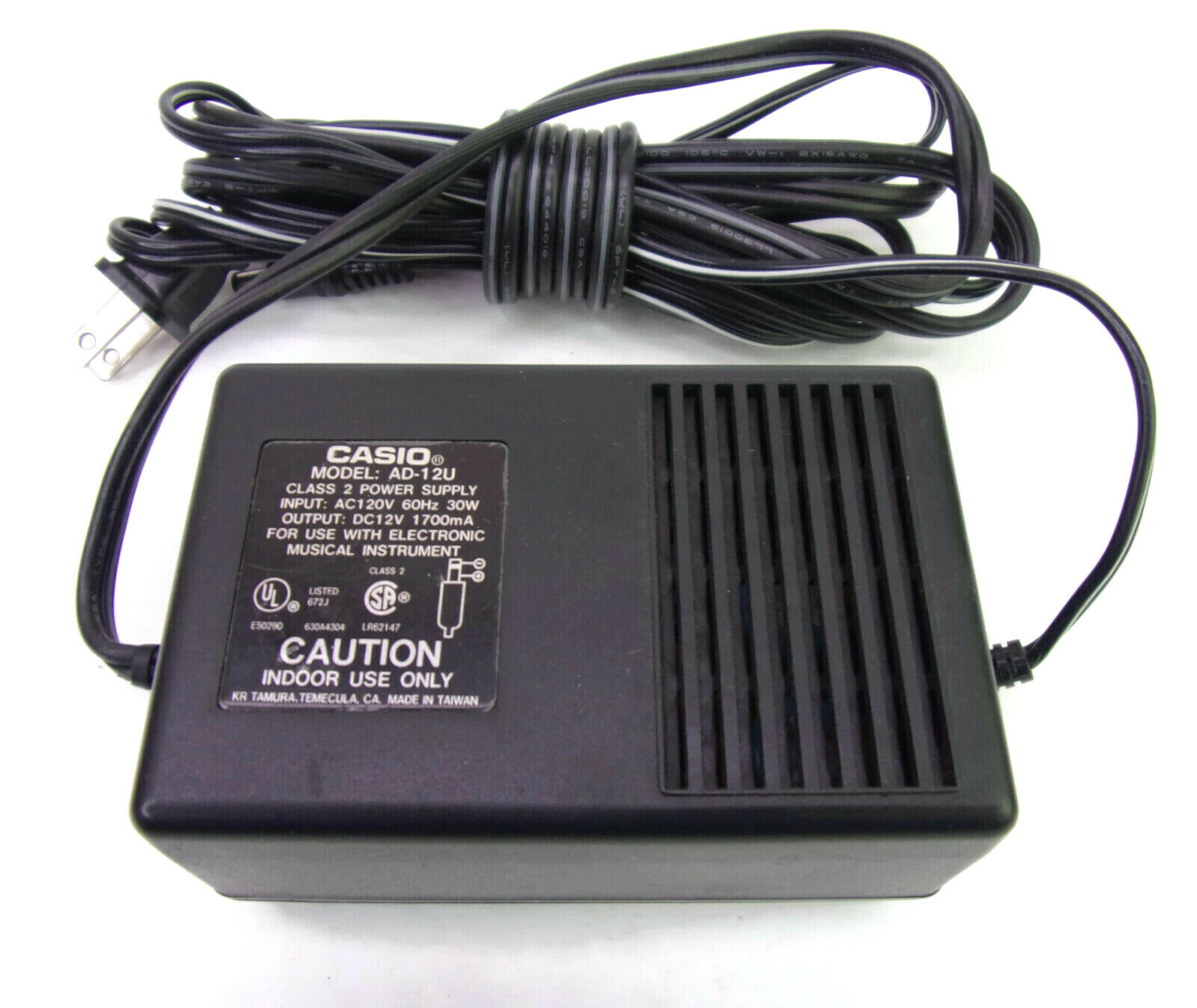 *Brand NEW*Casio AD-12U Output: 12VDC 1700mA AC ADAPTER Power Supply - Click Image to Close